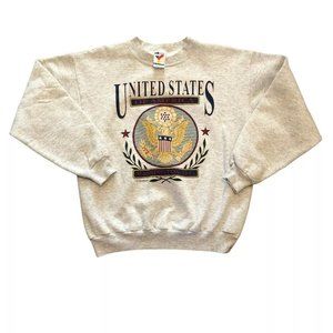 VTG 90s Washington DC United States Eagle Destination Pullover Sweatshirt Medium